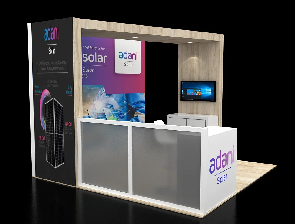 Exhibit display 10x10 with branded reception