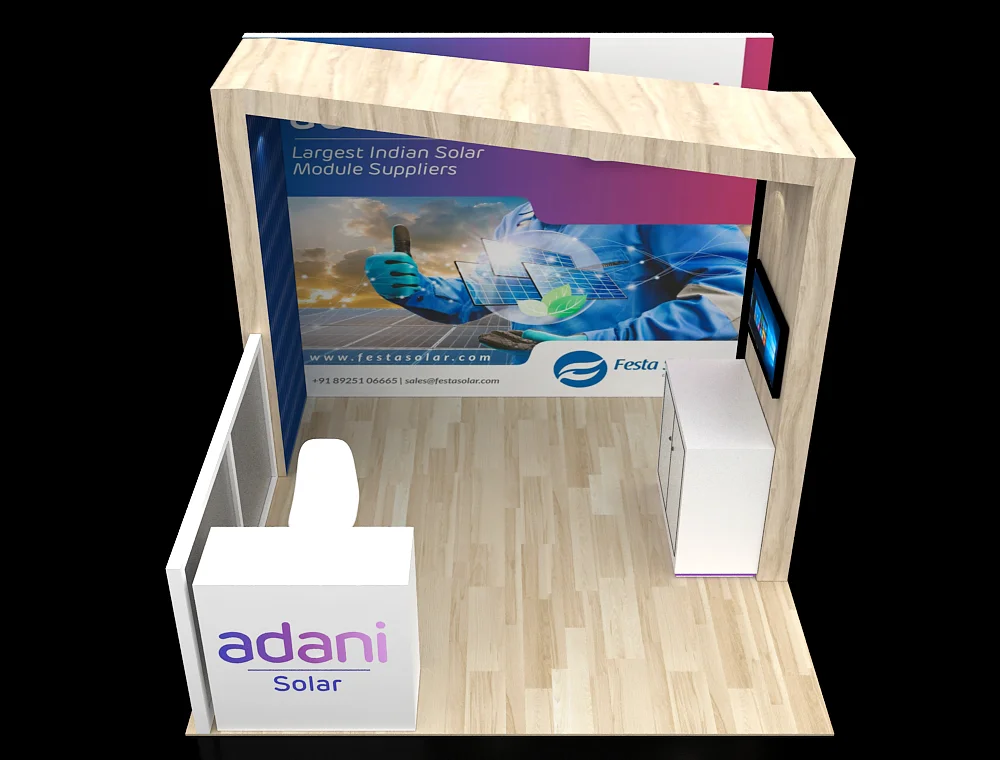 Exhibit display 10x10 with branded reception