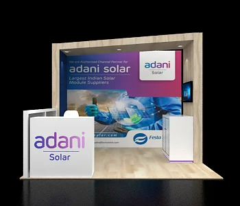 Exhibit display 10x10 with branded reception