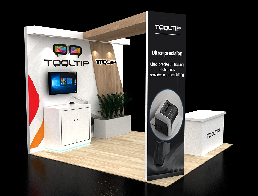 Trade show booth 10x10 with reception desk