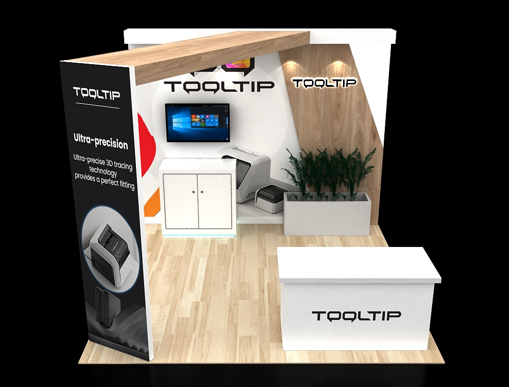 Trade show booth 10x10 with reception desk