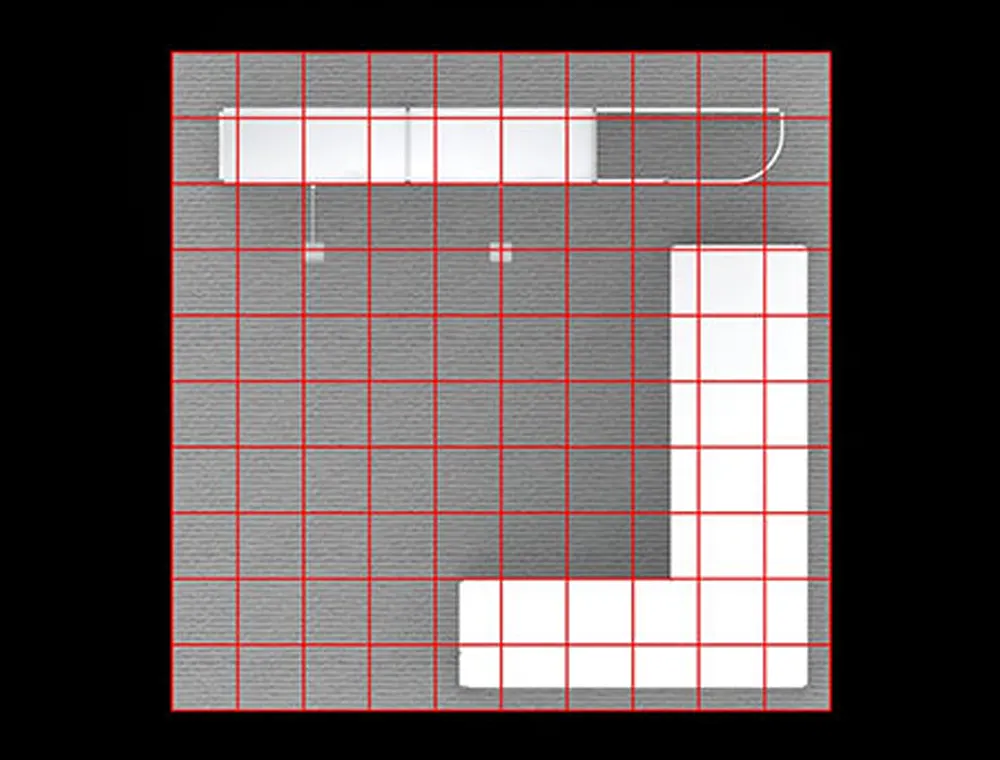 Exhibit stand 10x10 with bold logo graphic