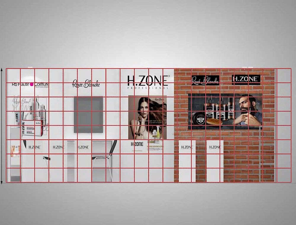 Stylish 10x20 exhibition booth with open layout