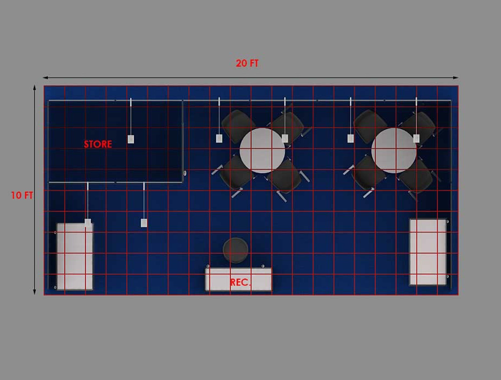 custom exhibit design 10x20
