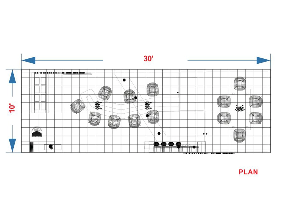 Trade show booth 10x30 with demo area