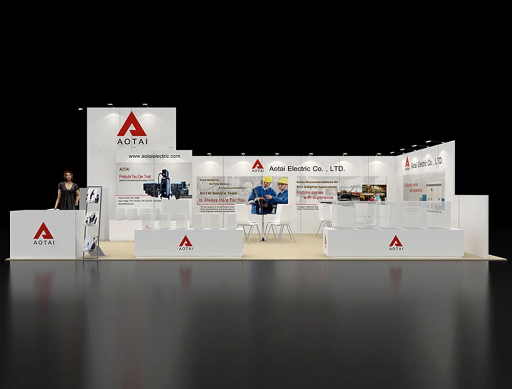 Exhibit 20x30 with open meeting and demo area