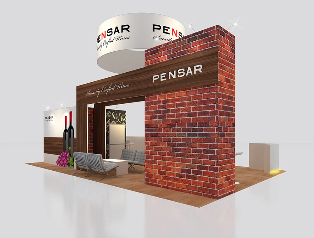 Exhibit booth 20x30 with modular wall system