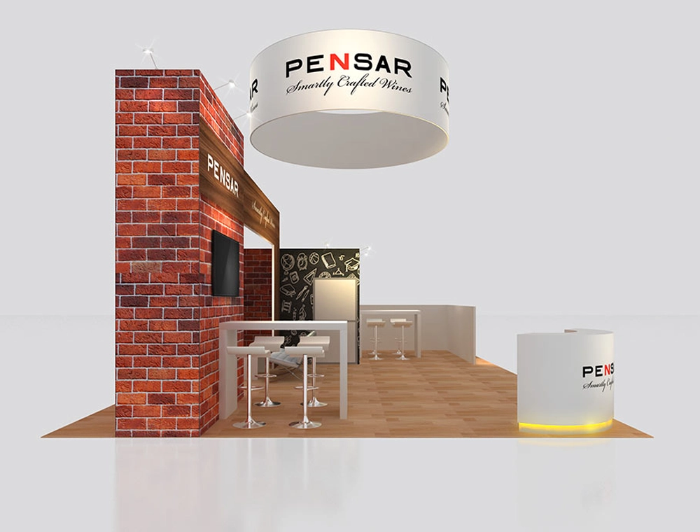 Exhibit booth 20x30 with modular wall system