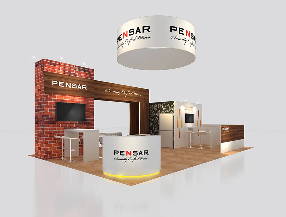 Exhibit booth 20x30 with modular wall system