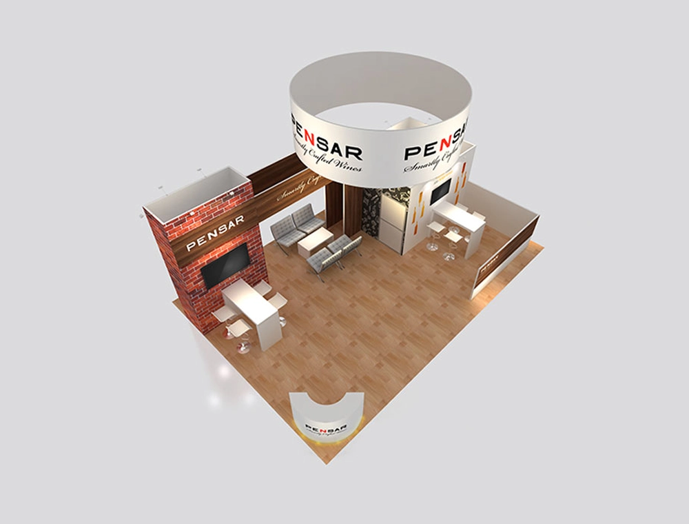 Exhibit booth 20x30 with modular wall system