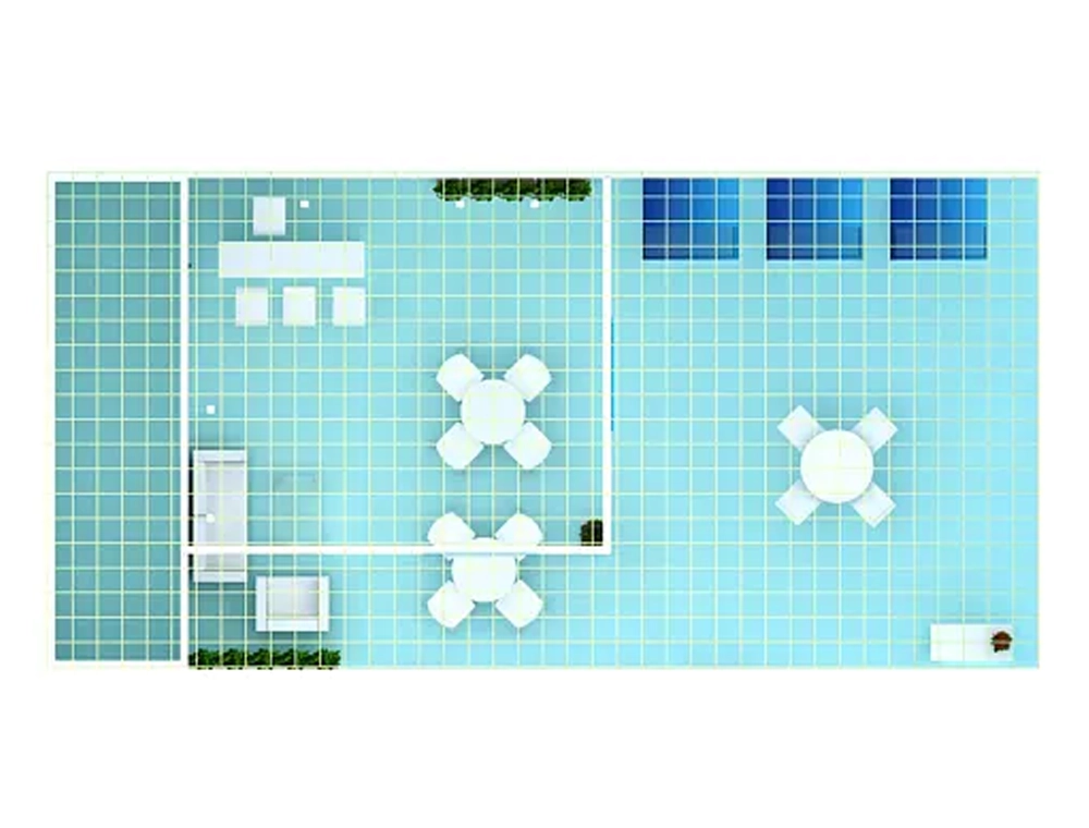 20x40 booth highlighting creative branding ideas