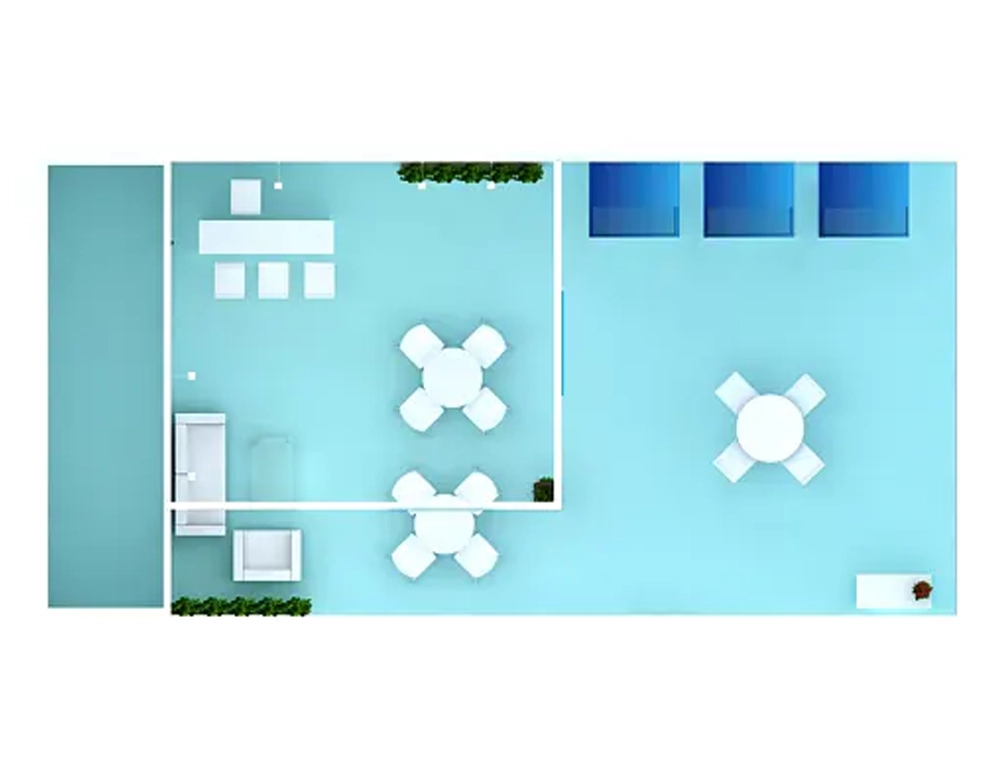 20x40 booth highlighting creative branding ideas