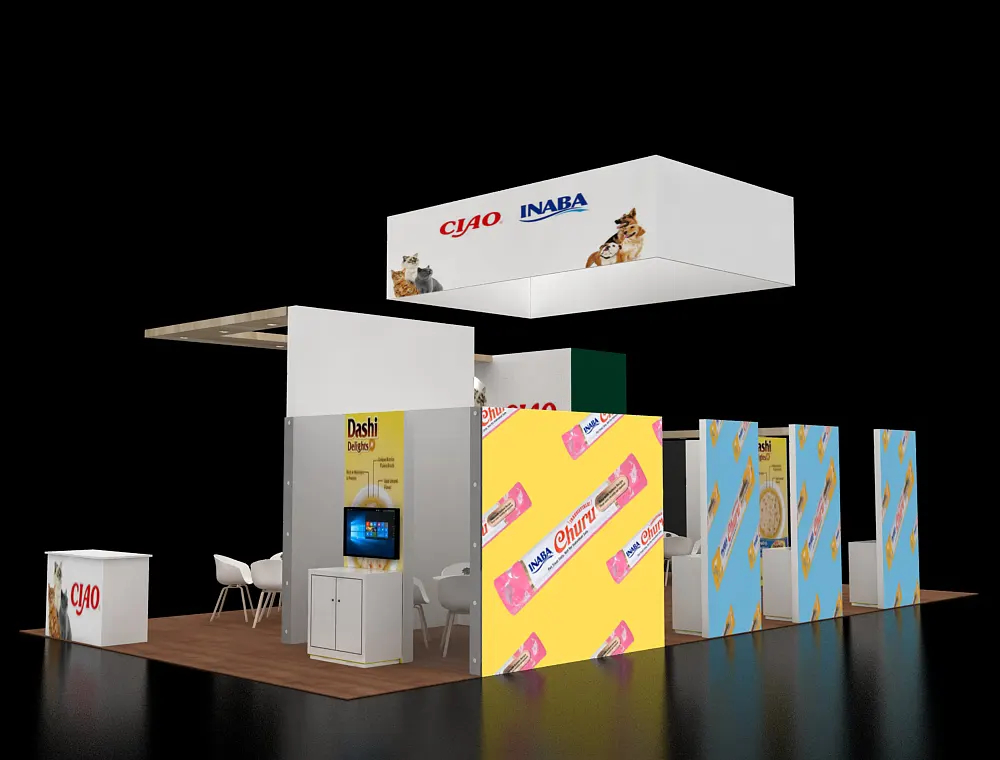 Spacious 20x40 trade show booth layout