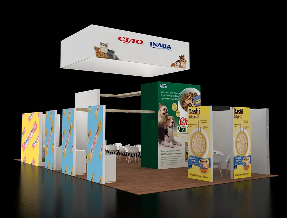Spacious 20x40 trade show booth layout