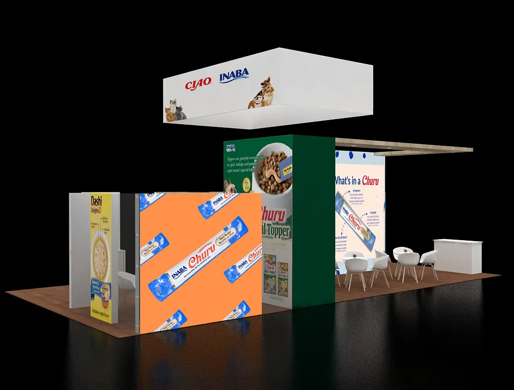 Spacious 20x40 trade show booth layout