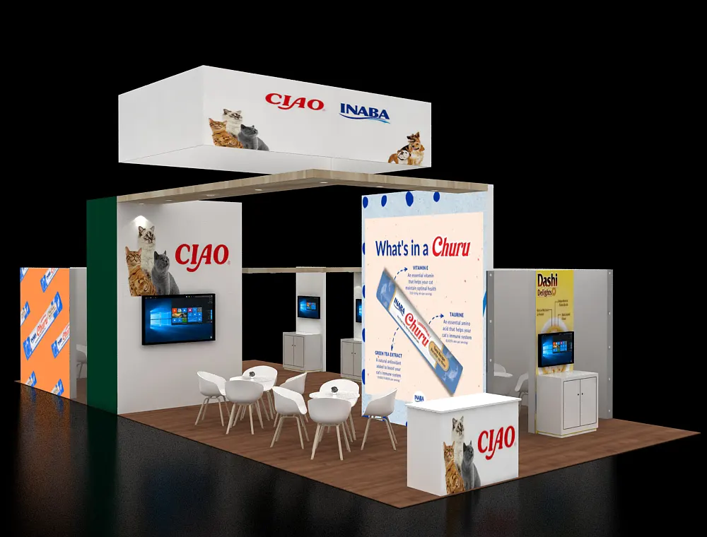Spacious 20x40 trade show booth layout