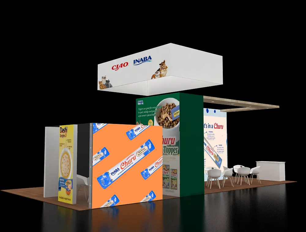 Spacious 20x40 trade show booth layout