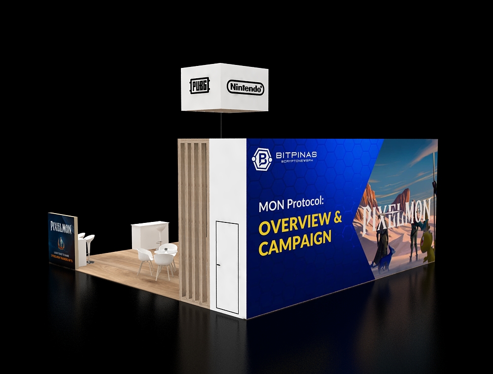 Trade booth 30x30 with dual LED signage walls