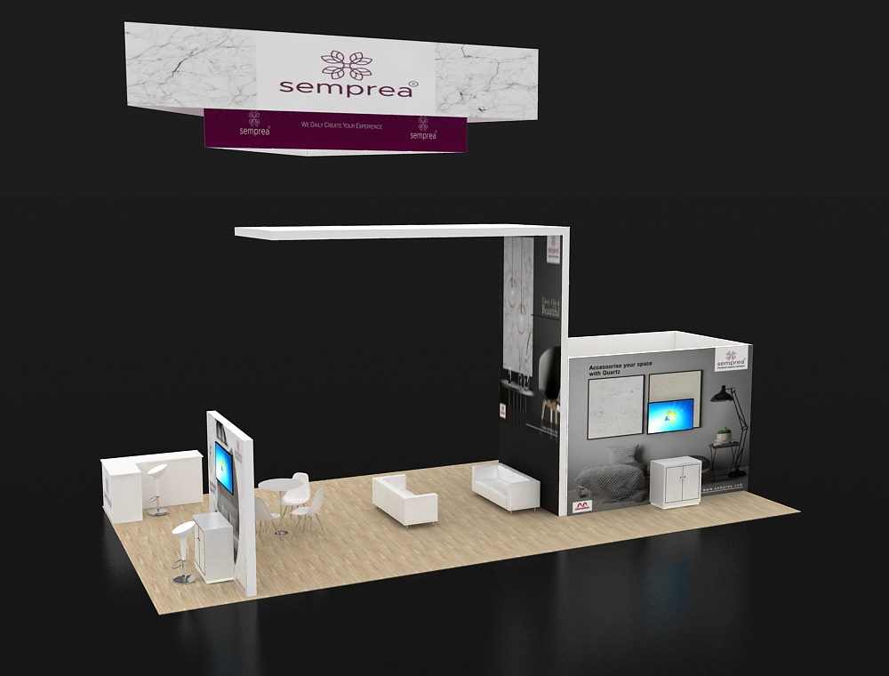 Interactive 20x40 trade show booth design
