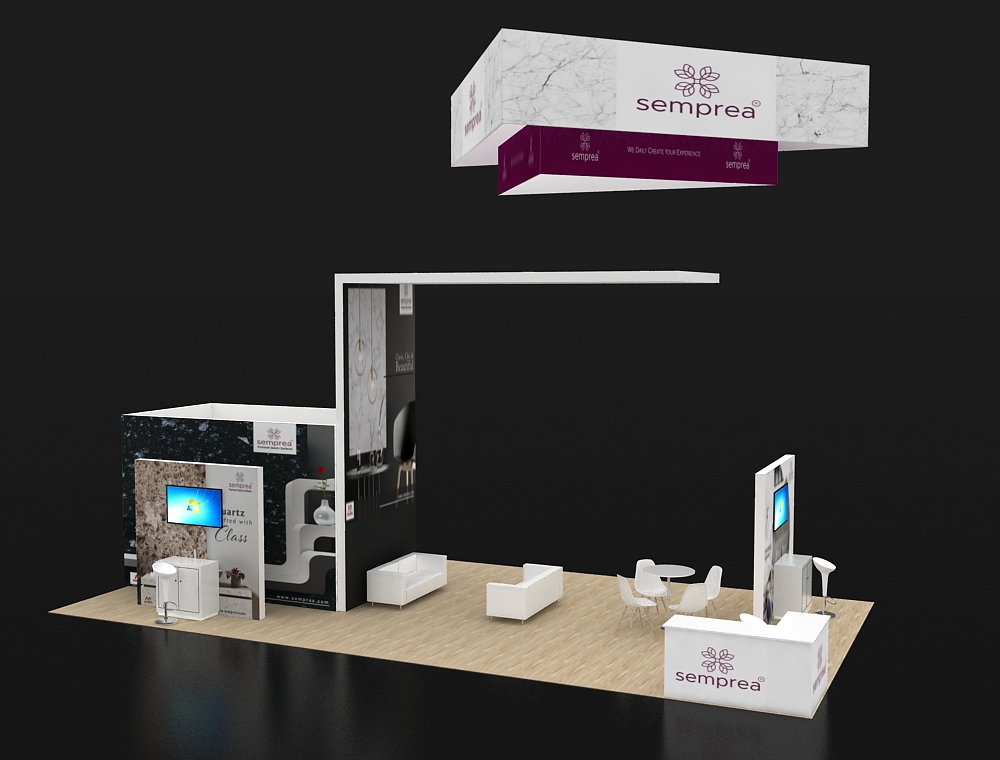 Interactive 20x40 trade show booth design