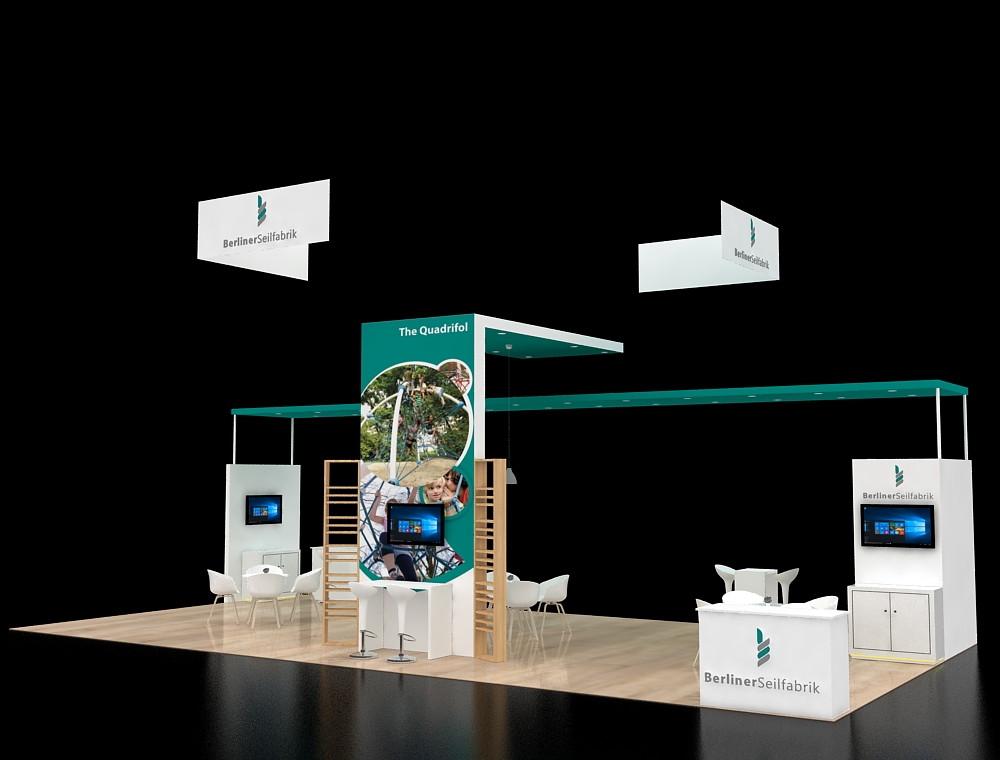 Professional 20x40 exhibit booth layout