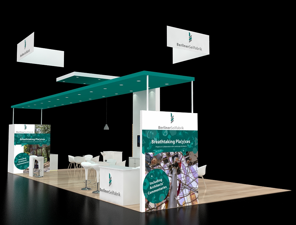 Professional 20x40 exhibit booth layout