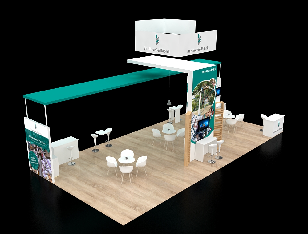 Professional 20x40 exhibit booth layout