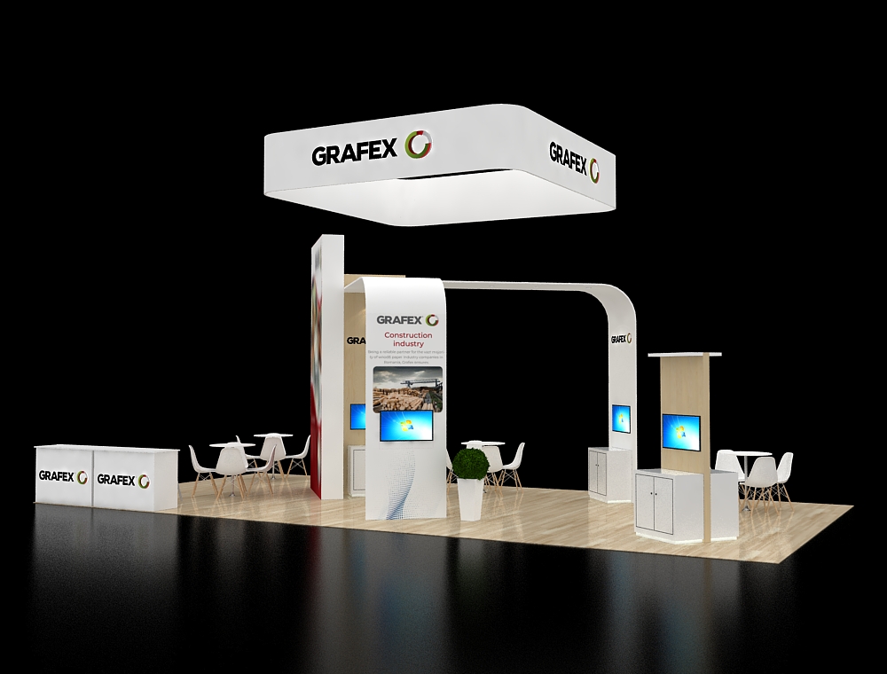 Creative 20x40 trade show booth presentation