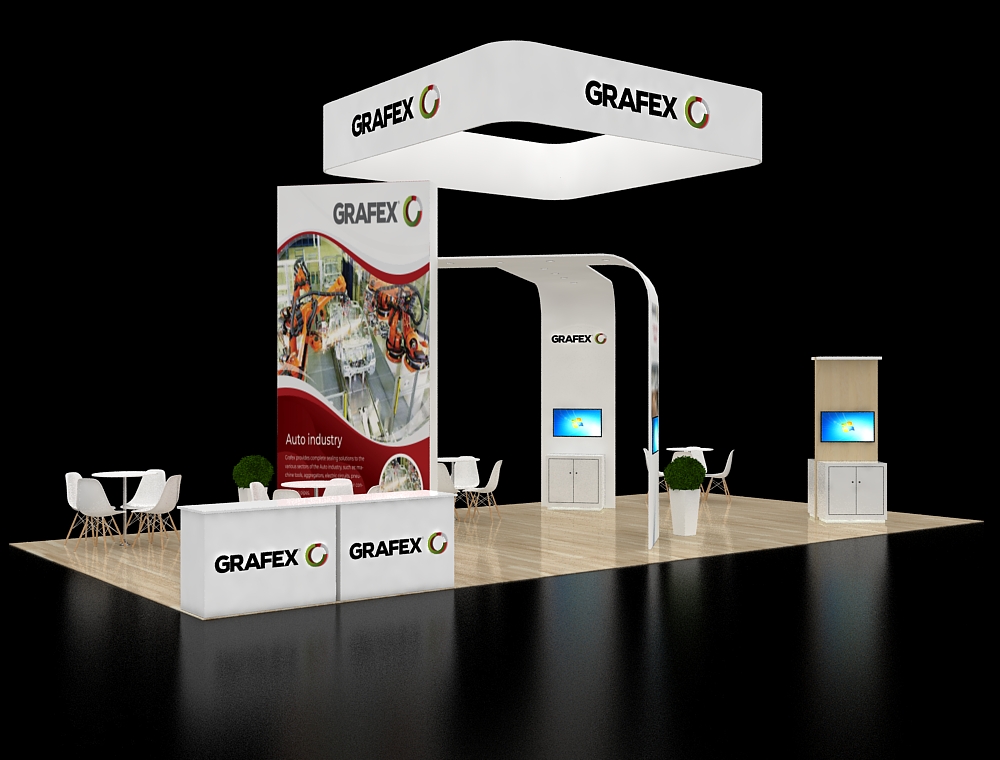 Creative 20x40 trade show booth presentation