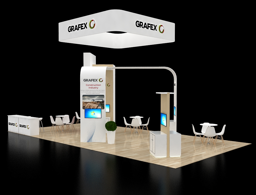 Creative 20x40 trade show booth presentation