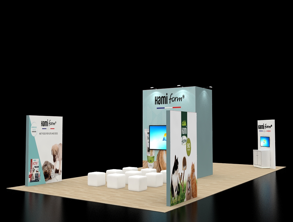 Professional 20x40 exhibit booth display