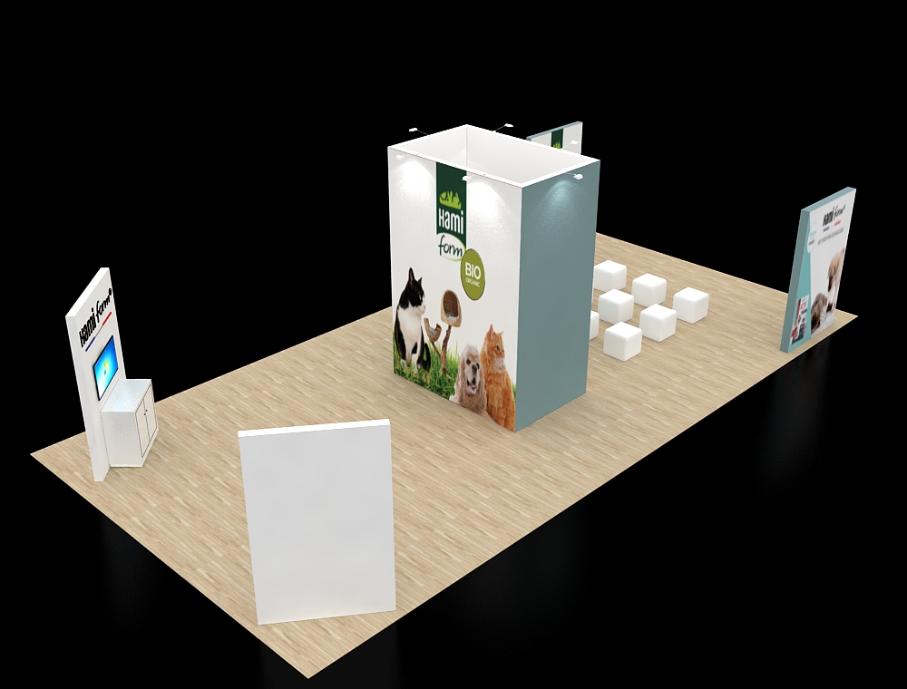 Professional 20x40 exhibit booth display