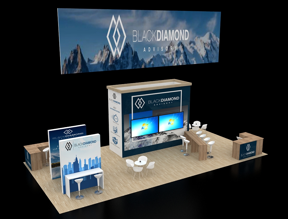 20x40 custom exhibit design