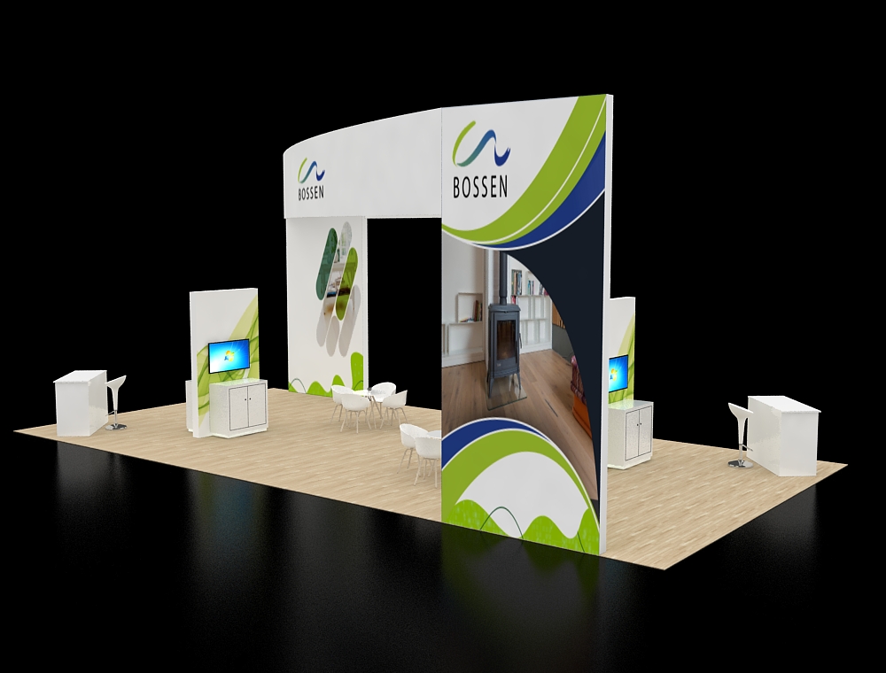 Creative 20x40 exhibition booth design ideas
