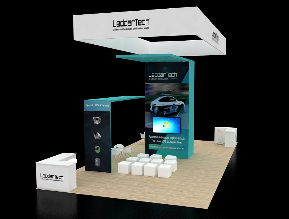 Interactive 20x40 trade show booth setup