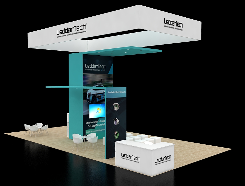 Interactive 20x40 trade show booth setup