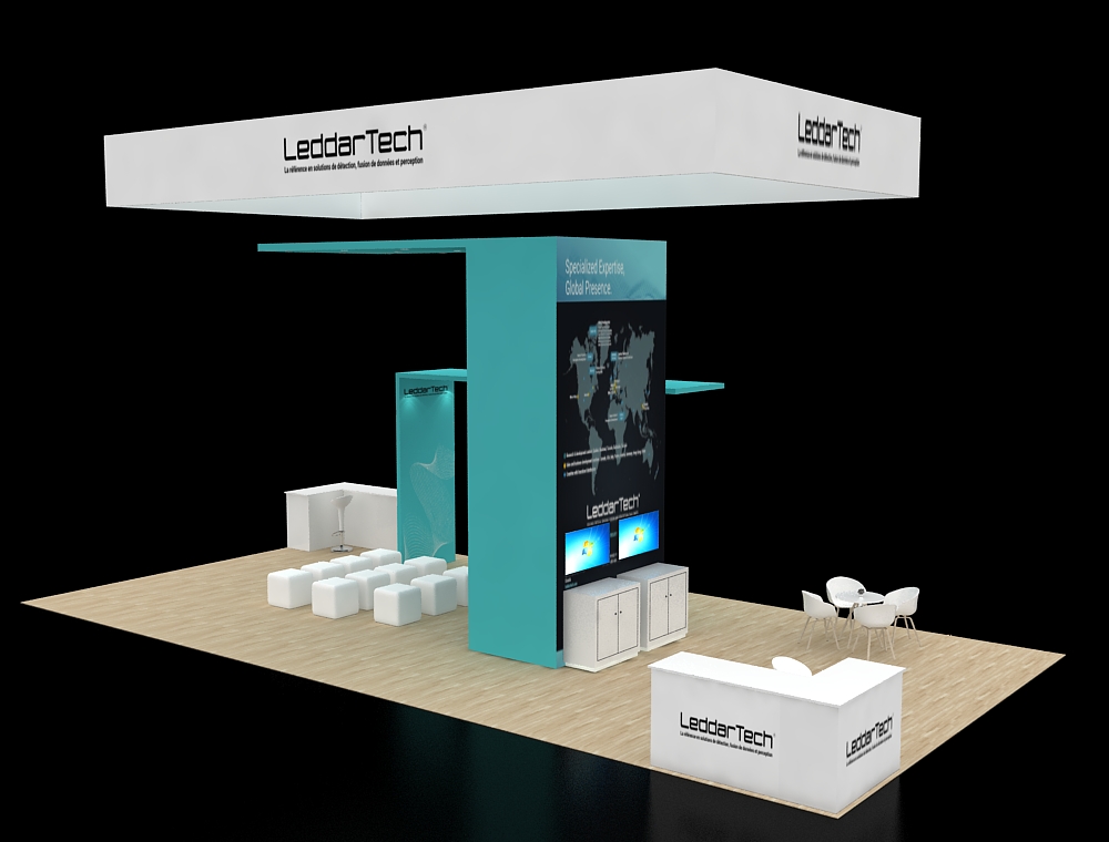 Interactive 20x40 trade show booth setup