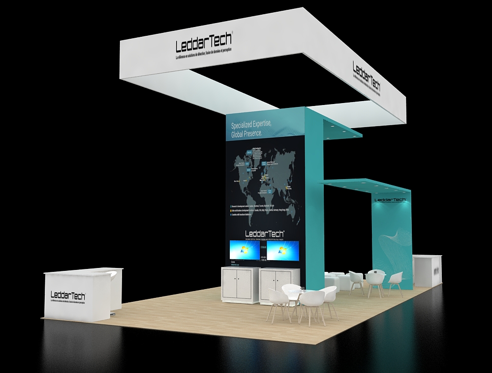 Interactive 20x40 trade show booth setup