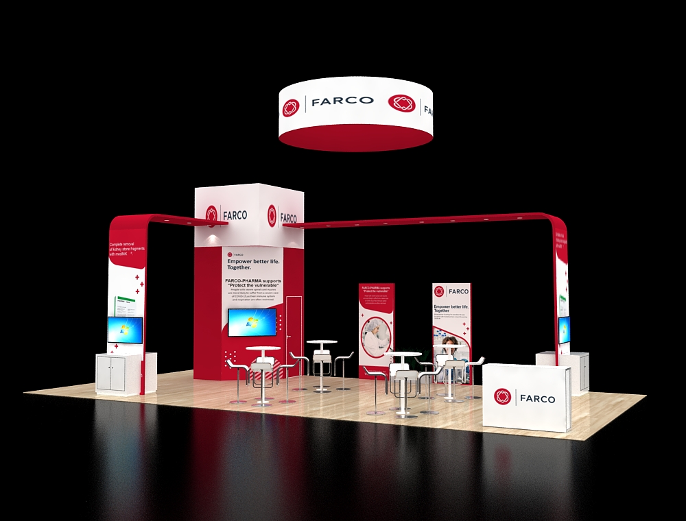 Eye-catching 20x40 trade show booth layout