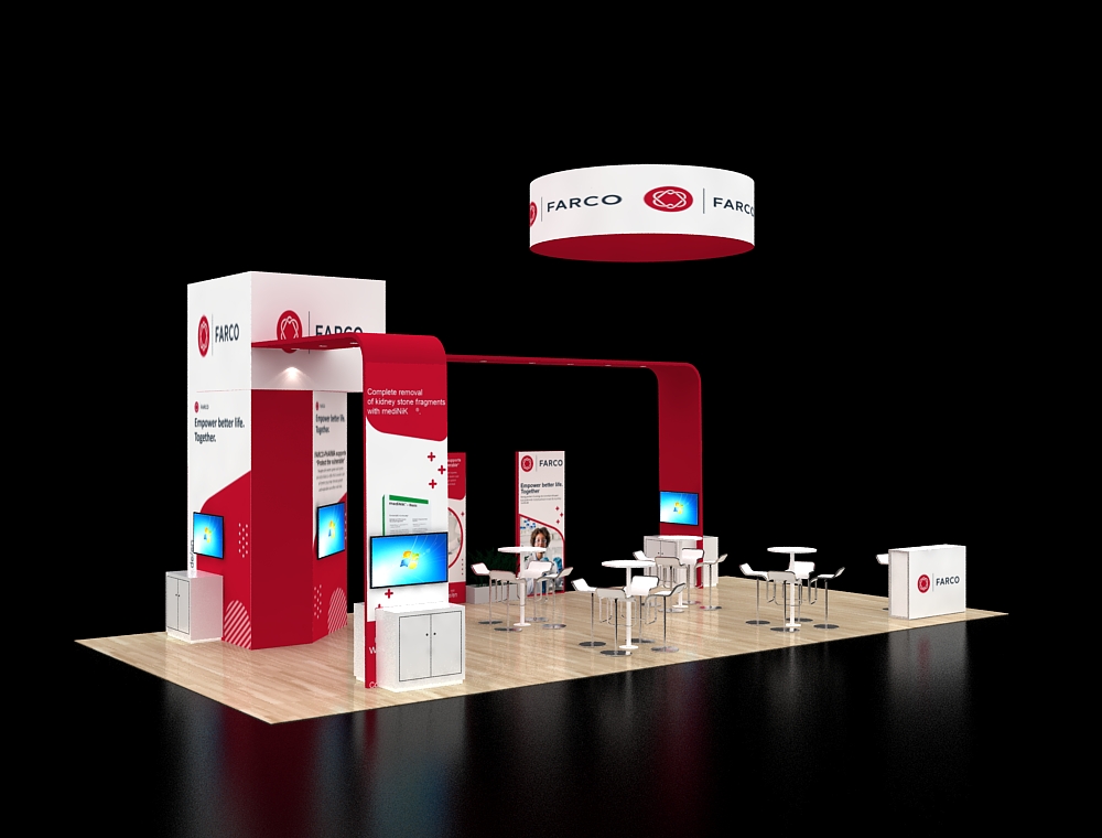 Eye-catching 20x40 trade show booth layout
