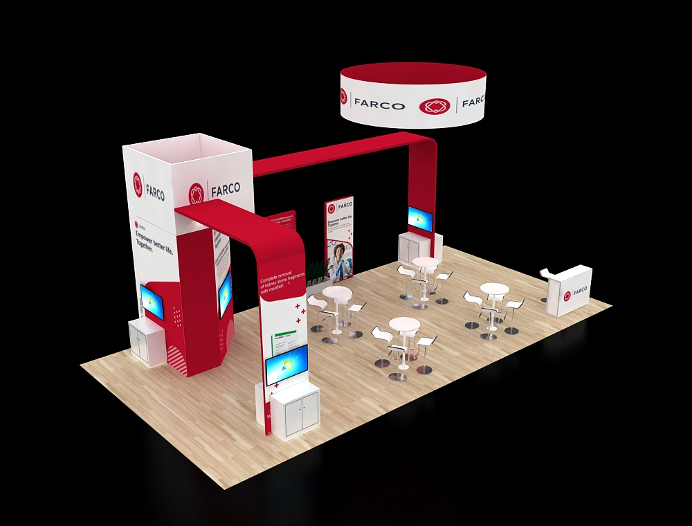 Eye-catching 20x40 trade show booth layout