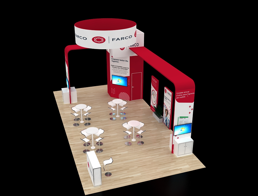 Eye-catching 20x40 trade show booth layout