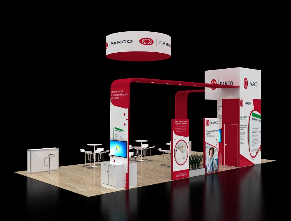 Eye-catching 20x40 trade show booth layout