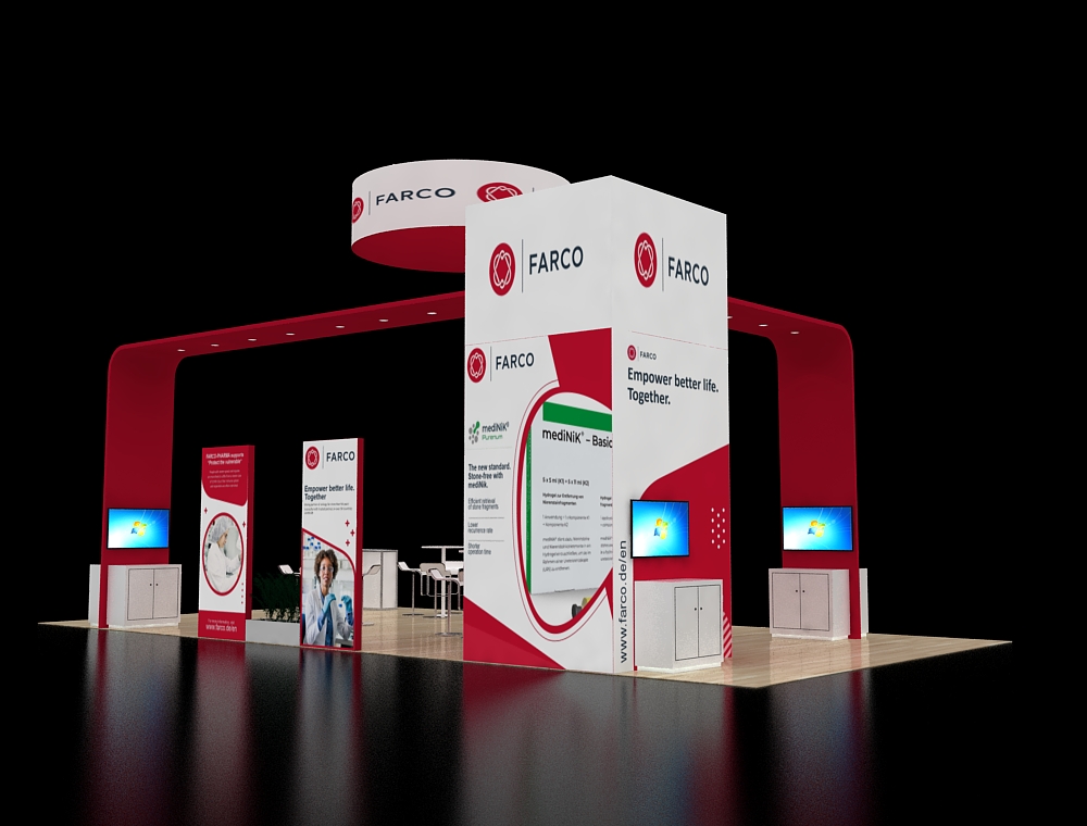 Eye-catching 20x40 trade show booth layout