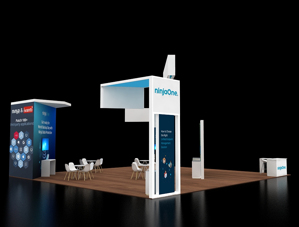 30x30 display with central LED demo counters