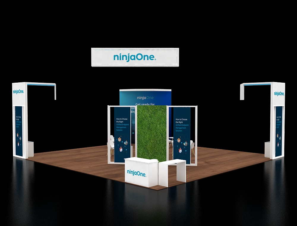 30x30 display with central LED demo counters