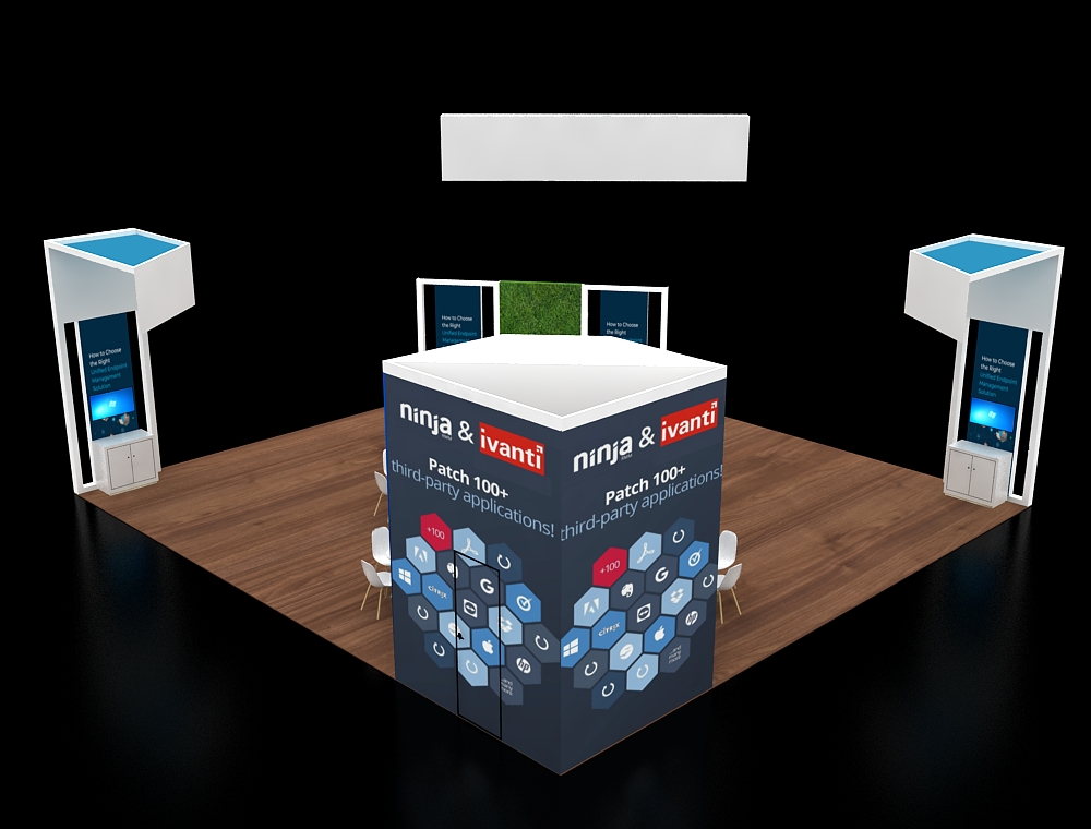 30x30 display with central LED demo counters