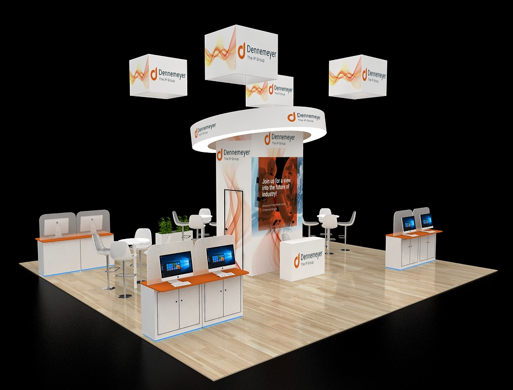 Exhibit 30x30 with modular product display units