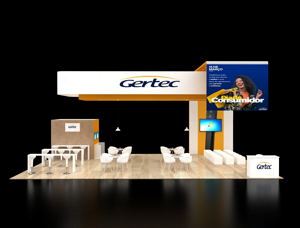 Spacious 30x40 booth with LED displays