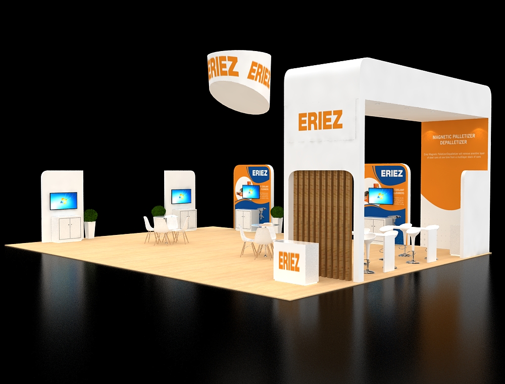 Large exhibition space with product displays